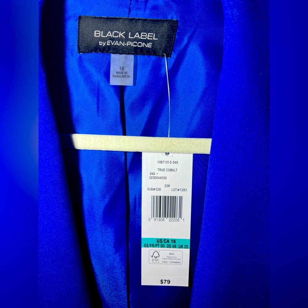 Royal Blue Blazier size 16 NWT - Picture 2 of 3